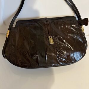 Vintage Eel Skin Double Strap Shoulder Bag